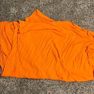 Orange jersey knit scarf. So soft!